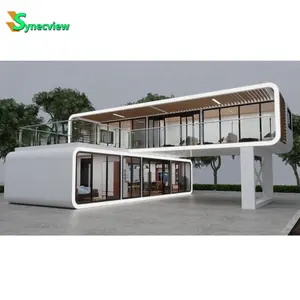 Detachable Luxury Model 40ft 20ft 2 Story Pod House Guatemala Prefab Combination 3 Bedroom 2 Bath Apple Cabin With Kitchen