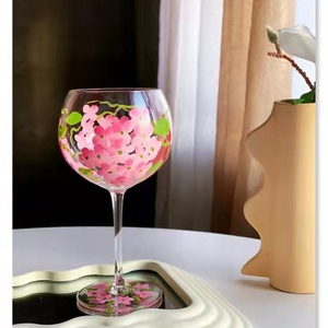 Verre à vin en cristal de fleur créative peinte à la main, gobelet à vin, fabricant en gros, <span class=keywords><strong>2022</strong></span> - Product Image 1