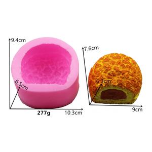 Moule en silicone DIY grande taille 3D pour décoration de gâteaux et fondants, forme pain ananas classique, populaire, vif et fluide - Product Image 2