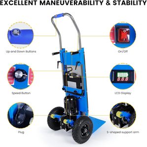Batterie électrique personnalisée OEM 120kg chariot grimpeur d'escalier pour chariots à main et chariots avec structure de plate-forme d'escalade de chariot - Product Image 6