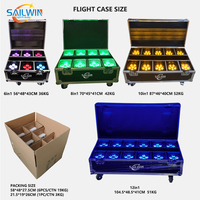 Sailwin Factory – Valise de transport professionnelle CE 10-en-1, 8-en-1, 12-en-1 de haute qualité pour projecteurs LED PAR à batterie rechargeable