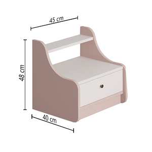 Turkish Manufacturer's Unique 18mm Chipboard Edge Band Wood <b>Cabinet</b> 1 Drawer Modern Design Nightstand School <b>Kids</b> Bedroom - Product Image 2