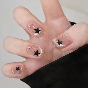 <span class=keywords><strong>Uñas</strong></span> <span class=keywords><strong>Postizas</strong></span> de Lujo Estilo Francés, 24 Piezas, ABS, Cobertura Completa, Forma Cuadrada Corta, con <span class=keywords><strong>Pegamento</strong></span>, Precio de Mayoreo con Descuento - Product Image 5