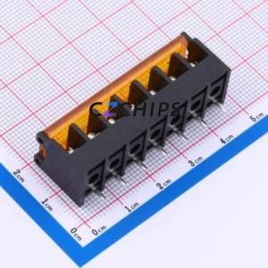DBT50G-6.35-7P-BK-P OGC Barrier <b>Terminal</b> <b>Block</b> Through hole Component (THT),P=6.35mm Connector Three Sides 6.35mm 1x7P Edge Pin - Product Image 2