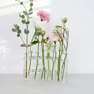 Woondecoratie Nordic Transparante Cilinder Wedding Clear Glazen Kristallen Vaas Bloem Vaas Set