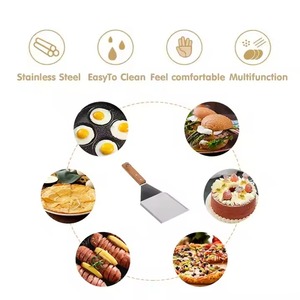 <span class=keywords><strong>Teppanyaki</strong></span> Burger Turner Steak Espátula Barbacoa Asar Acero inoxidable Filete Freír Pancake Bbq Grill Espátula para utensilios de cocina - Product Image 6