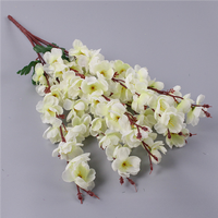 Faux Bouquet de Fleurs Artificielles de Prunier, Branche de Fleurs de Pêcher et Cerisier en Soie, Fausses Fleurs Décoratives pour Mariage, Maison, Bureau, Fête