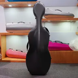 high-quality carbon fiber case cello 4/4 cello case carbon fiber cello hard case with wheels 3.3 kg