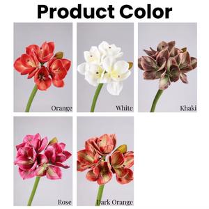 Bulbes d'<span class=keywords><strong>Amaryllis</strong></span> artificiels de haute qualité en gros, toucher réel en EVA, fleurs artificielles de Noël pour la décoration de la maison de Noël - Product Image 3
