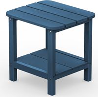 Ensemble chaise Adirondack et table d'appoint d'extérieur - Ensemble repas en bois massif imperméable pour cour et patio