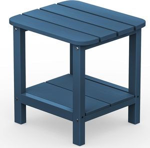 <span class=keywords><strong>Conjunto</strong></span> de Silla Adirondack <span class=keywords><strong>y</strong></span> <span class=keywords><strong>Mesa</strong></span> Auxiliar para Exteriores - Combinación de Comedor de Madera Sólida Resistente al Agua para Patio <span class=keywords><strong>y</strong></span> Terraza - Product Image 1