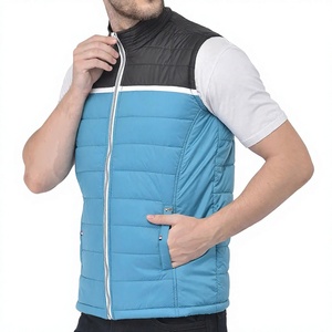 Men Quilted Puffer Vest Sleeveless Zip Up <b>Waistcoat</b> Lightweight Insulated Outerwear with Pockets for Winter - Product Image 5