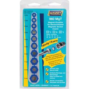 HAZET-960MGT Jeu d'inserts magnétiques pour douilles hexagonales (10 pièces) -EAN 4000896097661 CLÉ À DOUILLE ACCESSOIRES 1/2" - Product Image 1