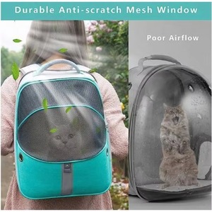 Mochila transportadora de mascotas con muestra gratuita, expandible, duradera, de malla transpirable, mochila transportadora para gatos y perros pequeños, a prueba de escapes - Product Image 6