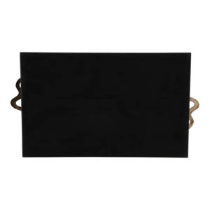 Vassoio Decorativo con Manici a Forma di Serpente per Centrotavola, Vassoio Rettangolare Nero per Servire - Product Image 6