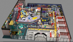 Terrain de jeux intérieur personnalisé pour enfants Parc de trampoline extérieur souple commercial avec grands toboggans interactifs et <span class=keywords><strong>piscine</strong></span> <span class=keywords><strong>à</strong></span> balles - Product Image 3