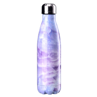 Bouteilles d'eau de sport en acier inoxydable sous vide de 500 ml, écologiques, sans BPA, en forme de cola, résistantes à la transpiration, pour l'extérieur