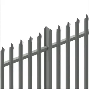 2024 Hot Sale Steel Palisade Fence Gate For Sale / 2.4m High W Pale Steel Security Palisade Fence Factory