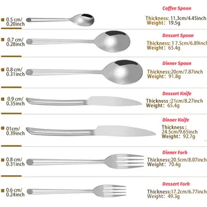 Low Price Restaurant Tableware Serving Utensils 304 Silver Large Spoon Public Fork Flatware Stainless Steel Serving Cutlery