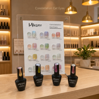Vernis à ongles gel magnétique œil de chat transparent Mixcoco Galaxy Shimmer UV Soakable pour nail art DIY Zodiaque