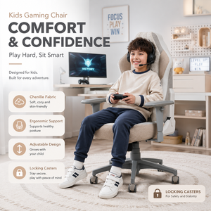 <span class=keywords><strong>Silla</strong></span> <span class=keywords><strong>Gamer</strong></span> Giratoria para Niños Hobot, Cómoda, <span class=keywords><strong>de</strong></span> <span class=keywords><strong>Tela</strong></span> y Cuero - Product Image 3