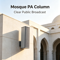 Haut-parleur colonne en aluminium étanche IP66 20W 30W 40W, montage mural, pour diffusion intérieure et extérieure, idéal pour mosquées et centres commerciaux