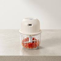 Hachoir à ail électrique mini rechargeable par USB de 260 ml, robot culinaire portable sans fil, coupe-légumes de cuisine