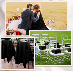 بطانيات دافئة ناعمة محبوكة من الصوف، بطانيات خفيفة الوزن ومريحة للمنزل والسرير والأريكة، هدايا للزفاف والسفر، باللون الأسود لجميع الفصول - Product Image 6