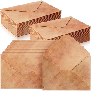 Enveloppes en papier décoratives aquarelle épaisses en coton antique vintage pour carte de voeux d'invitation d'annonce artisanale - Product Image 1