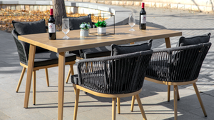 Khung sắt ngoài trời Vườn ghế đặt dệt Patio đồ nội thất cho khách sạn căn hộ sân tầng hầm nhà văn phòng dây dệt - Product Image 2