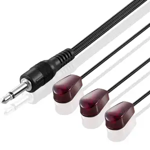 Rallonge de câble d'extension d'émetteur infrarouge IR Triple Head3 Eye 3.5mm Jack transmetteur rouge infrarouge Blaster Blink Eye cordon de fil