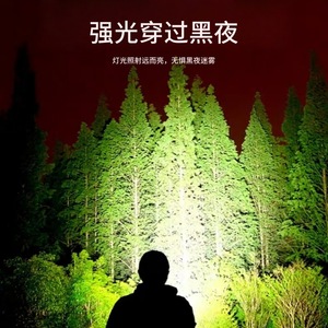 White Laser Aluminum Alloy <b>Flashlight</b> <b>Rechargeable</b> Dimmable Outdoor High Brightness Long Range - Product Image 4