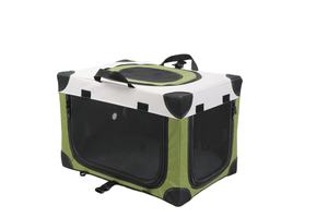 Cubierta de caja de viaje con marco de acero tela lavable interior exterior plegable suave fácil de plegar llevar cómodo perro hogar jaulas para mascotas sólido - Product Image 3