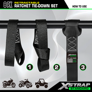 Correia automática 25mm 700kgs Auto retrátil Motocicleta Amarre Auto Correias de Catraca Retrátil com Gancho de Segurança - Product Image 4