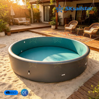 Tragbarer Großer Runder Aufblasbarer Swimmingpool, Outdoor-Garten-Aufblaspool für Familie, Hotel, Agriturismo, Individuelle Farben Verfügbar