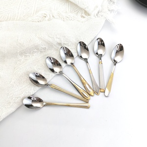 Muỗng cà phê trang trí mạ bạc vàng hồng đen bằng thép không gỉ hình vỏ sò, tùy chỉnh - Product Image 4