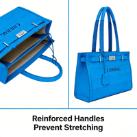 Sac fourre-tout de luxe en cuir PU bleu vif imperméable grande capacité forme seau pour femme avec logo personnalisé, sac à main de créateur avec logo OEM