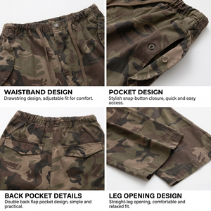 Pantalones Cargo Camuflaje Y2K Personalizados al por Mayor, Holgados, con Múltiples Bolsillos, de Pierna Ancha, Estilo Urbano, Unisex TKAN155D - Product Image 4