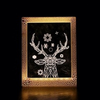 Salle de bain faon acrylique 3D Animal hibou lapin lumières modernes lampe quantique modulaire Led petite veilleuse pour l'éclairage de la maison