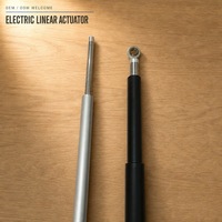 Aktuator Linear DC 12/24V Motor Brushed Sensor Hall Batang Dorong Teleskopik Rendah Kebisingan Tahan Air untuk Kursi Santai Sensor Hall 6000N