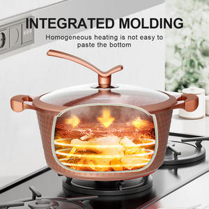 Ensemble de casseroles à motif diamant, 126 pièces, antiadhésif, pour cuisine domestique, cuisson à la vapeur, friture, avec couvercles et ustensiles - Product Image 3