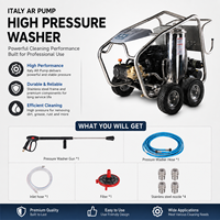 Nettoyeur haute pression industriel 600 bars, machine de nettoyage électrique avec pompe AR italienne, moteur en cuivre pour l'élimination de la rouille, équipement de nettoyage