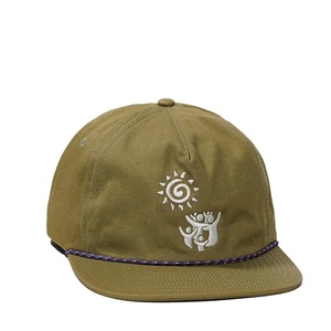 OEM Custom Logo Embroidery 5 Panel <b>Flat</b> Brim Snapback Cap CottonRope of <b>Hat</b> - Product Image 4