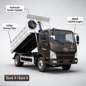 Camión Volquete FAW Jiefang Tiger6G 4x2, Motor YUCHAI de 200HP, Aire Acondicionado Automático, Tanque de Aluminio, Suministro de Fábrica OEM para Exportación - Product Image 1