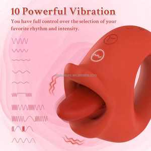 Kadın erotik oyuncaklar dil seks oyuncak g spot vibratör 10 modları yalama dil vibratör - Product Image 3
