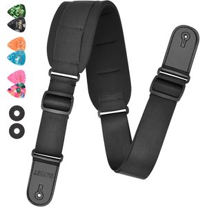 Correa de guitarra Lekato de 3,3 pulgadas de ancho, acolchada y ajustable para guitarra eléctrica - Product Image 1