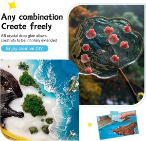 Nhựa <span class=keywords><strong>Epoxy</strong></span> Kit 64oz độ bóng cao rõ ràng tự san lấp mặt bằng nhựa 1:1 thủ công tinh thể clearwith bơm bong bóng nhựa miễn phí nguồn cung cấp lớp phủ - Product Image 3