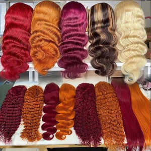 Parrucca Frontale in Pizzo Senza Colla, Capelli Umani, Densità 180, Onda Profonda con Riflessi, Parrucca Frontale in Pizzo HD 360, <span class=keywords><strong>Colore</strong></span> P4/27 - Product Image 5