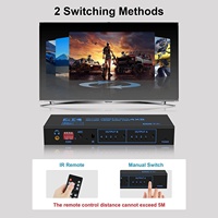Répartiteur audio Hardrock 20b 4 entrées/2 sorties avec décodage ARC/HDCP 2.2 jusqu'à 4K 60Hz, prend en charge les connexions RCA/optiques, fabriqué en Chine