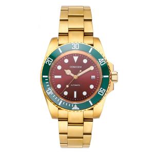 Montre analogique mécanique Miyota en gros d'usine, étanche 5 ATM, acier inoxydable, cristal saphir, charme, cadeau pour homme, or - Product Image 5